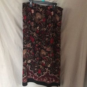 Fall flowery Black skirt